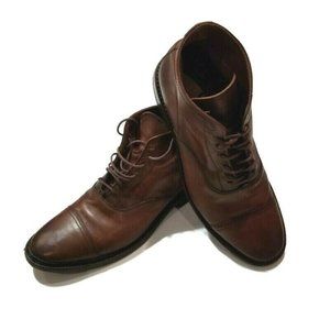 Frye Brown Leather High top Oxford Shoes sz 8.5 D